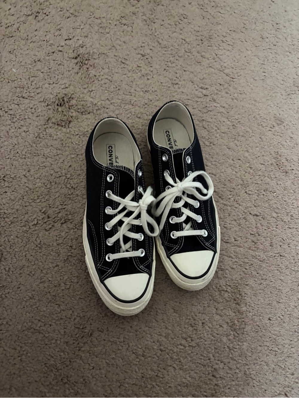 Converse Black and White Low Top Canvas Sneakers